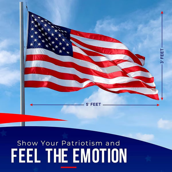 Premium Embroidered Stars American Flag