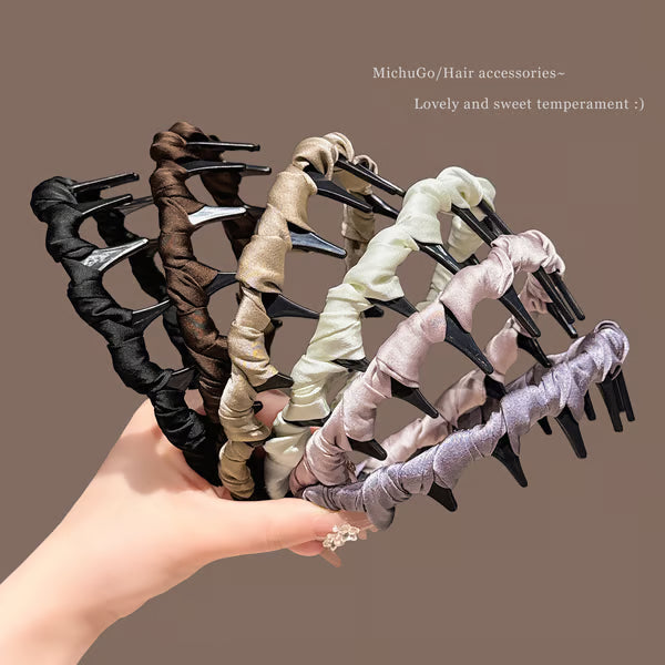 Retro High Skull Pearl Headband