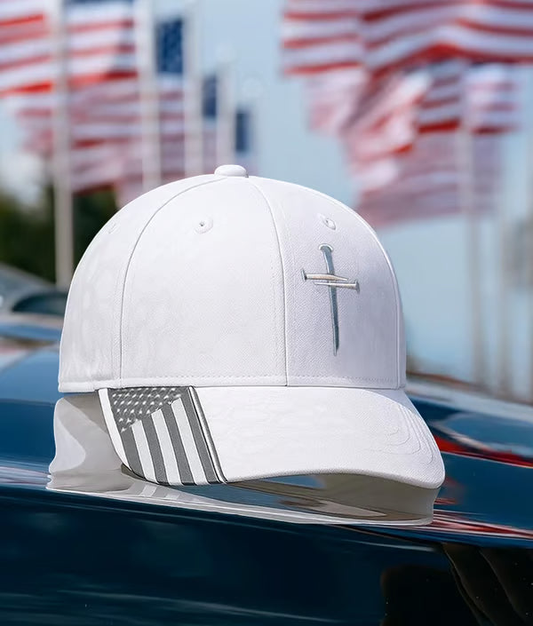 Adjustable Jesus 3 Nail Cross Hat🎁With Free 4" Decal