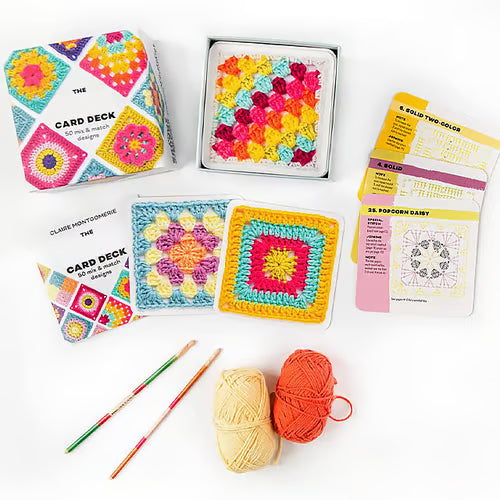 【50 Unique Designs】Granny Square Crochet Card Set