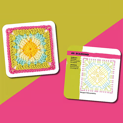 【50 Unique Designs】Granny Square Crochet Card Set