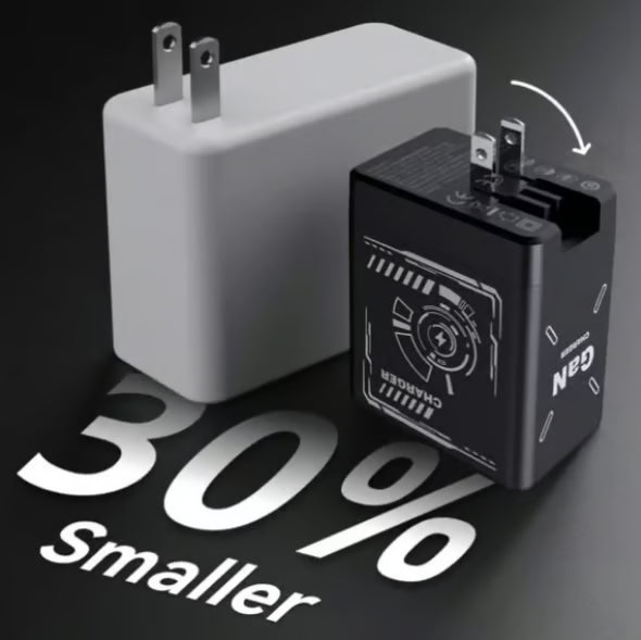 2-in-1 GaN PD3.0 Charger with Retractable Cables