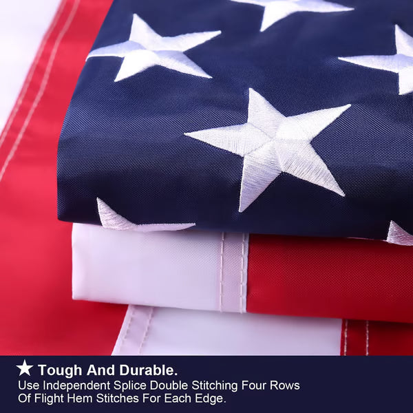 Premium Embroidered Stars American Flag