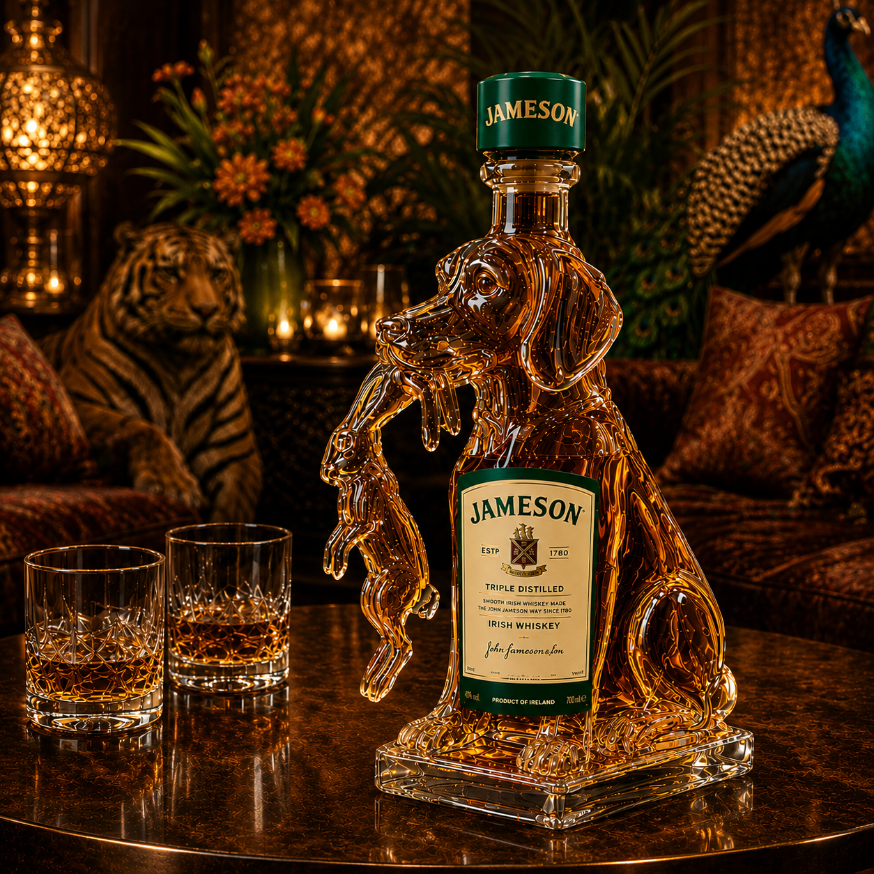 Hunting Dog Whiskey Bottle