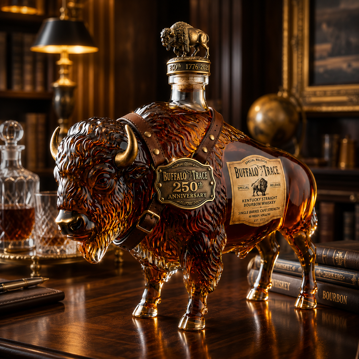 Buffalo Trace 250th Anniversary American Bison Whiskey Bottle