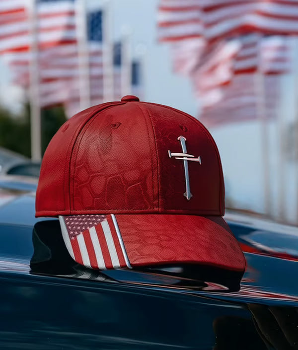 Adjustable Jesus 3 Nail Cross Hat🎁With Free 4" Decal