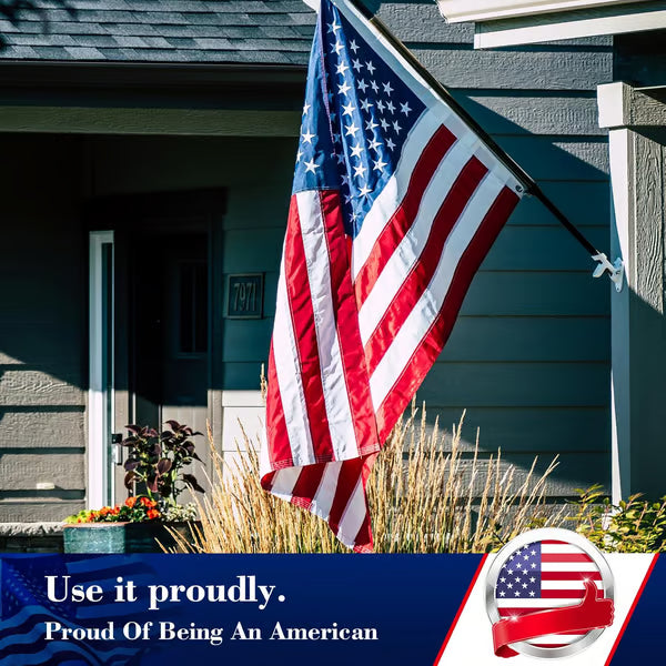 Premium Embroidered Stars American Flag