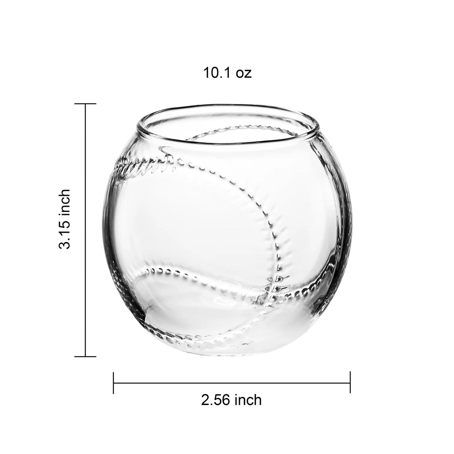 10oz Baseball Whiskey Glass