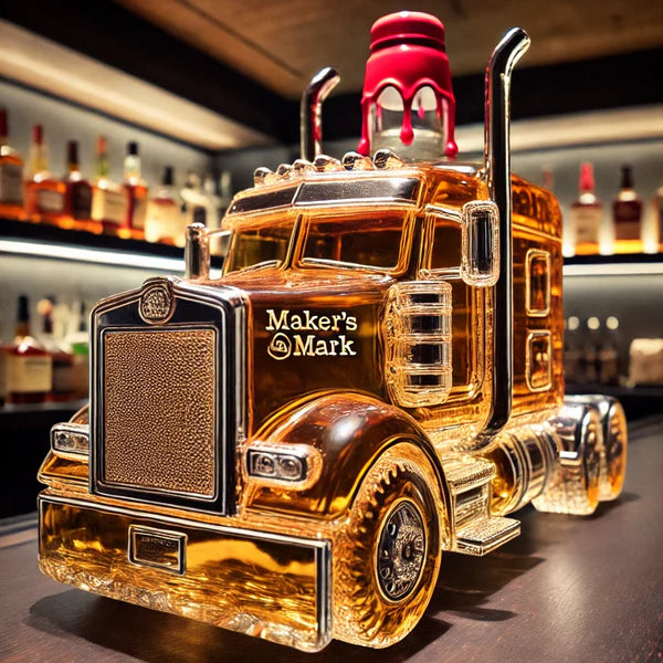 Semi Truck Whiskey Bottle