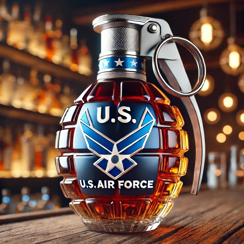 Military Hand  Whiskey Bottle