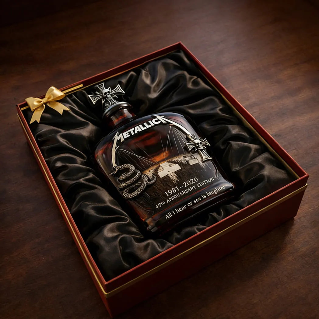 Metallica 45th Anniversary 1981-2026 Whiskey Bottle