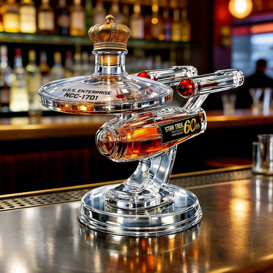 60th Anniversary USS Enterprise Whiskey Bottle
