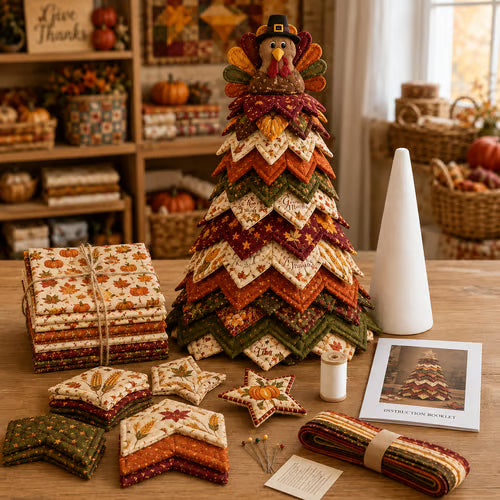 Americana Christmas Tree Quilt Kit