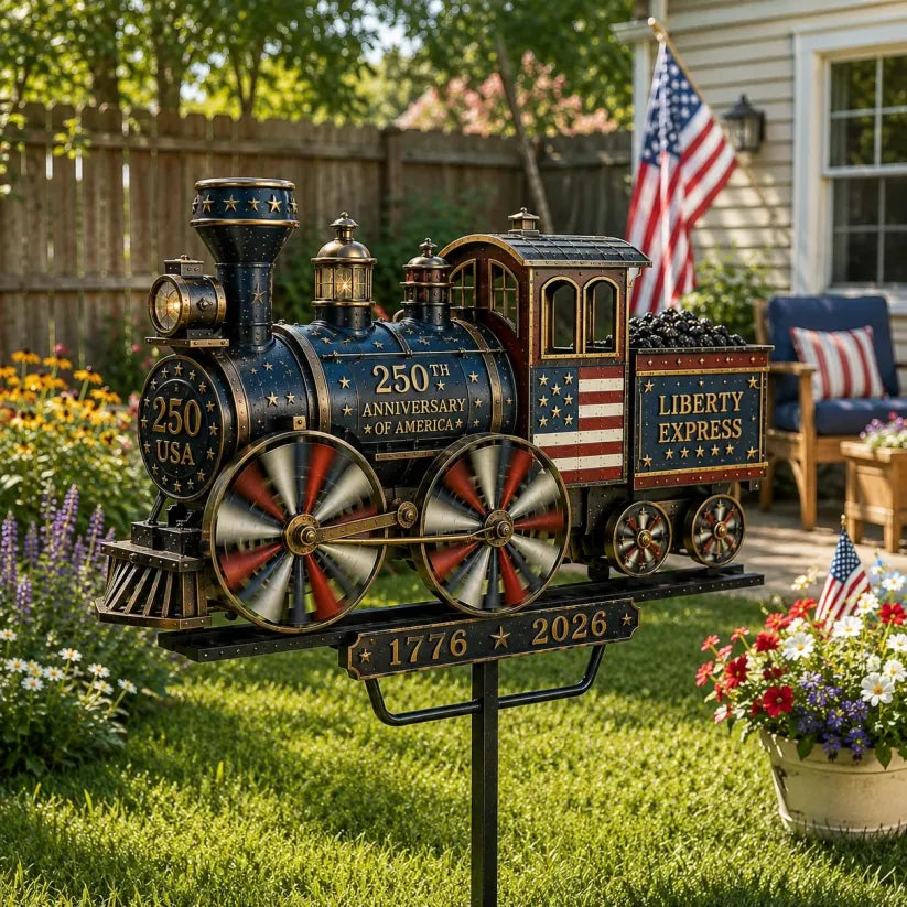 USA 250 “Liberty Express” Train Garden Wind Spinner