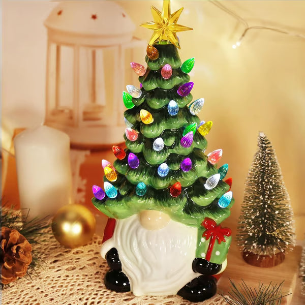 DIY Lighted Christmas Gnome Tree