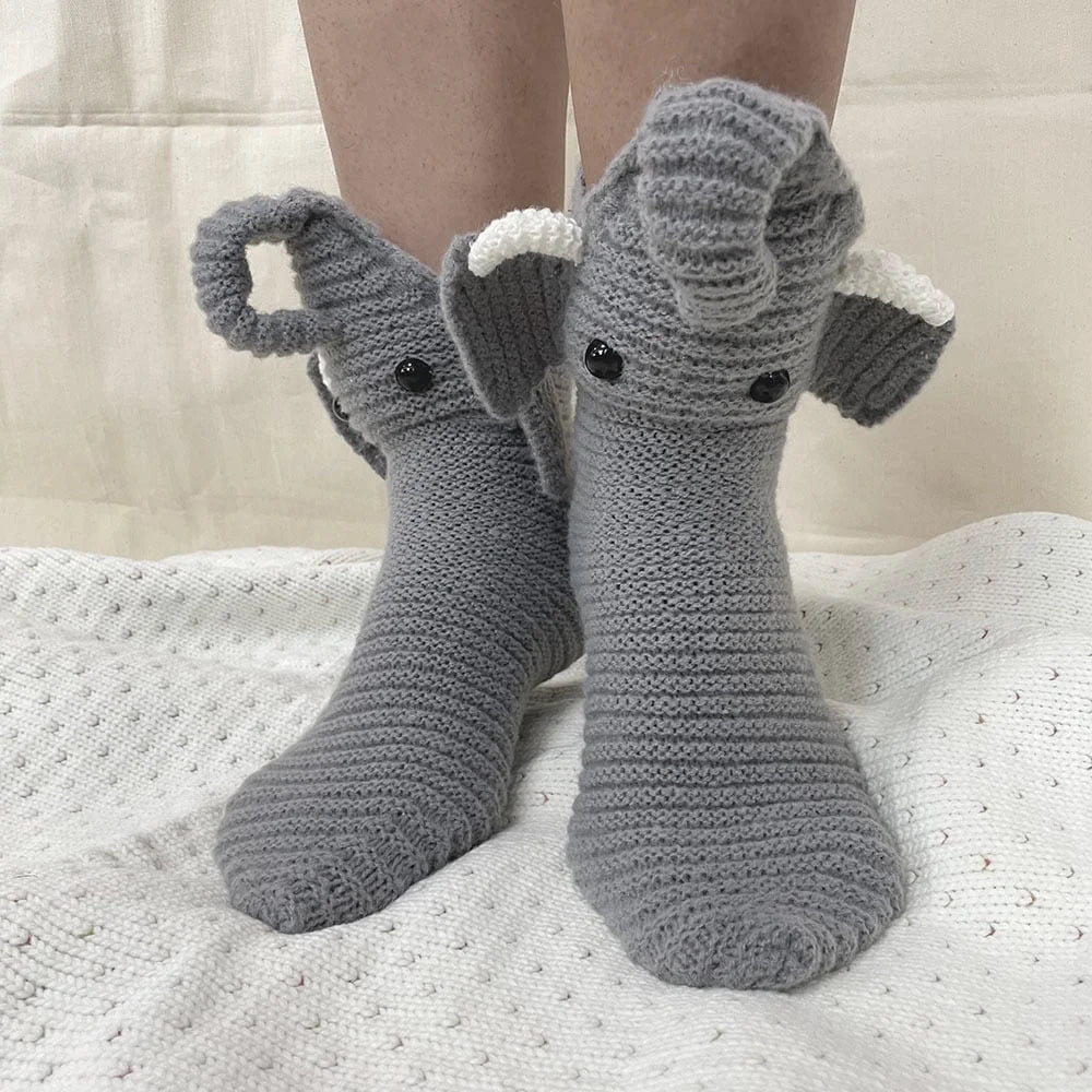 3D Knit Crocodile Socks
