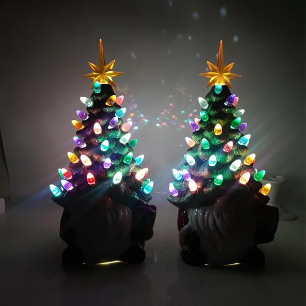 DIY Lighted Christmas Gnome Tree