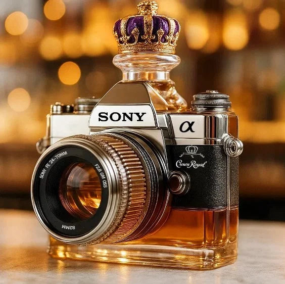 Camera Whiskey Bottle