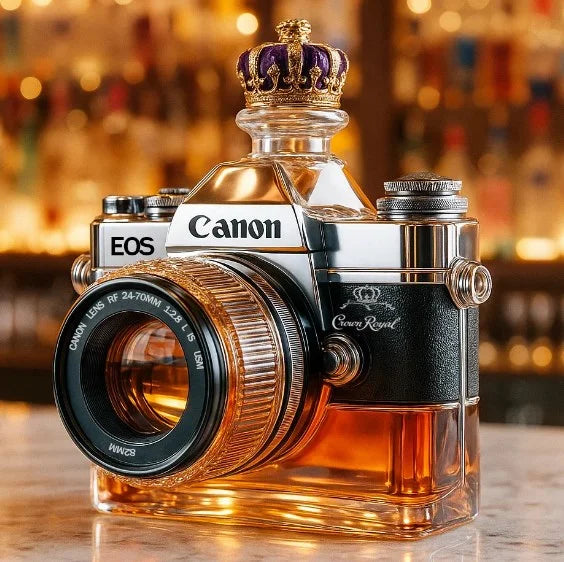 Camera Whiskey Bottle