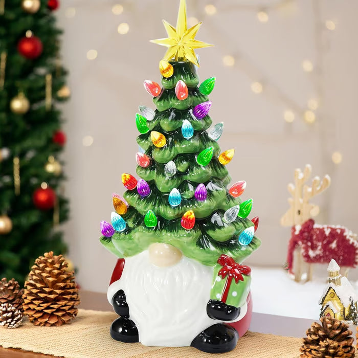 DIY Lighted Christmas Gnome Tree