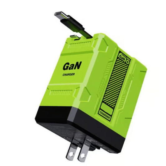 2-in-1 GaN PD3.0 Charger with Retractable Cables