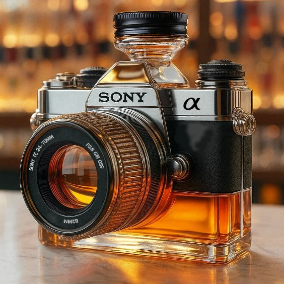 Camera Whiskey Bottle