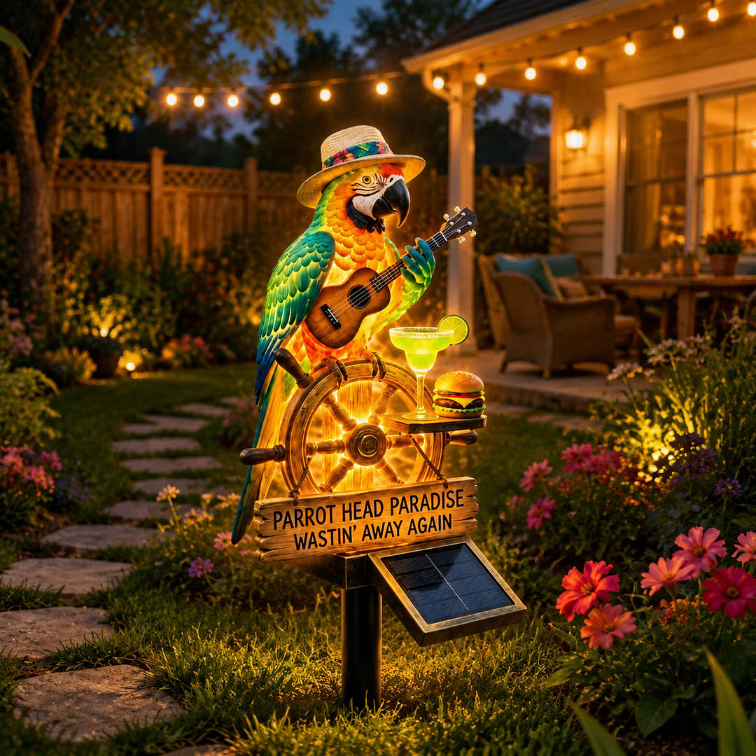 Tropical Parrot Solar Garden Stake Light
