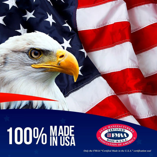 Premium Embroidered Stars American Flag