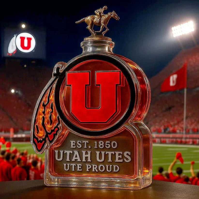 Utah Utes Limited Edition Whiskey Bottle