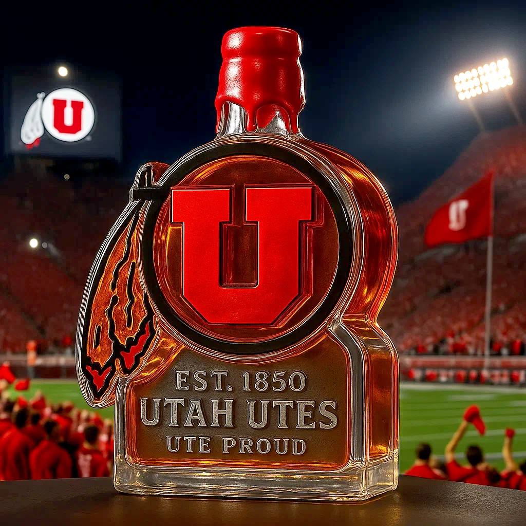 Utah Utes Limited Edition Whiskey Bottle