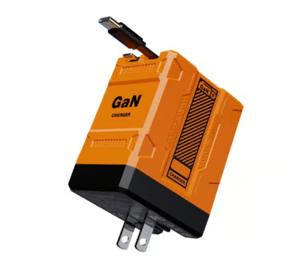 2-in-1 GaN PD3.0 Charger with Retractable Cables