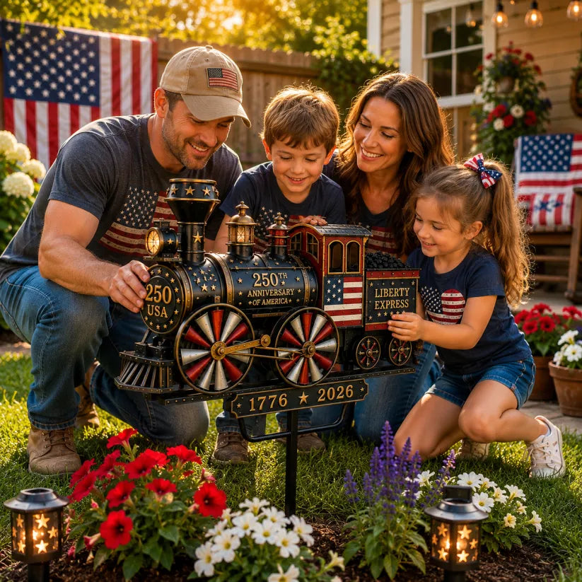 USA 250 “Liberty Express” Train Garden Wind Spinner