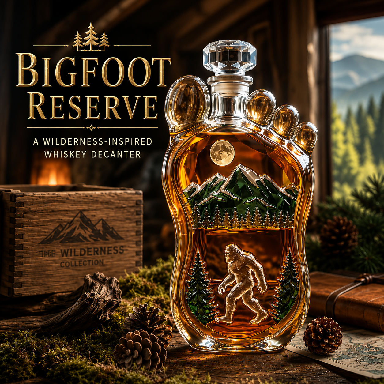Bigfoot Wilderness Whiskey Bottle