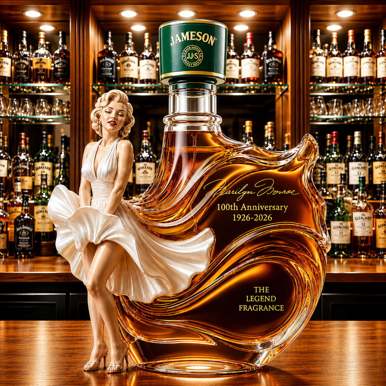Marilyn Monroe 100th Anniversary Whiskey Bottle