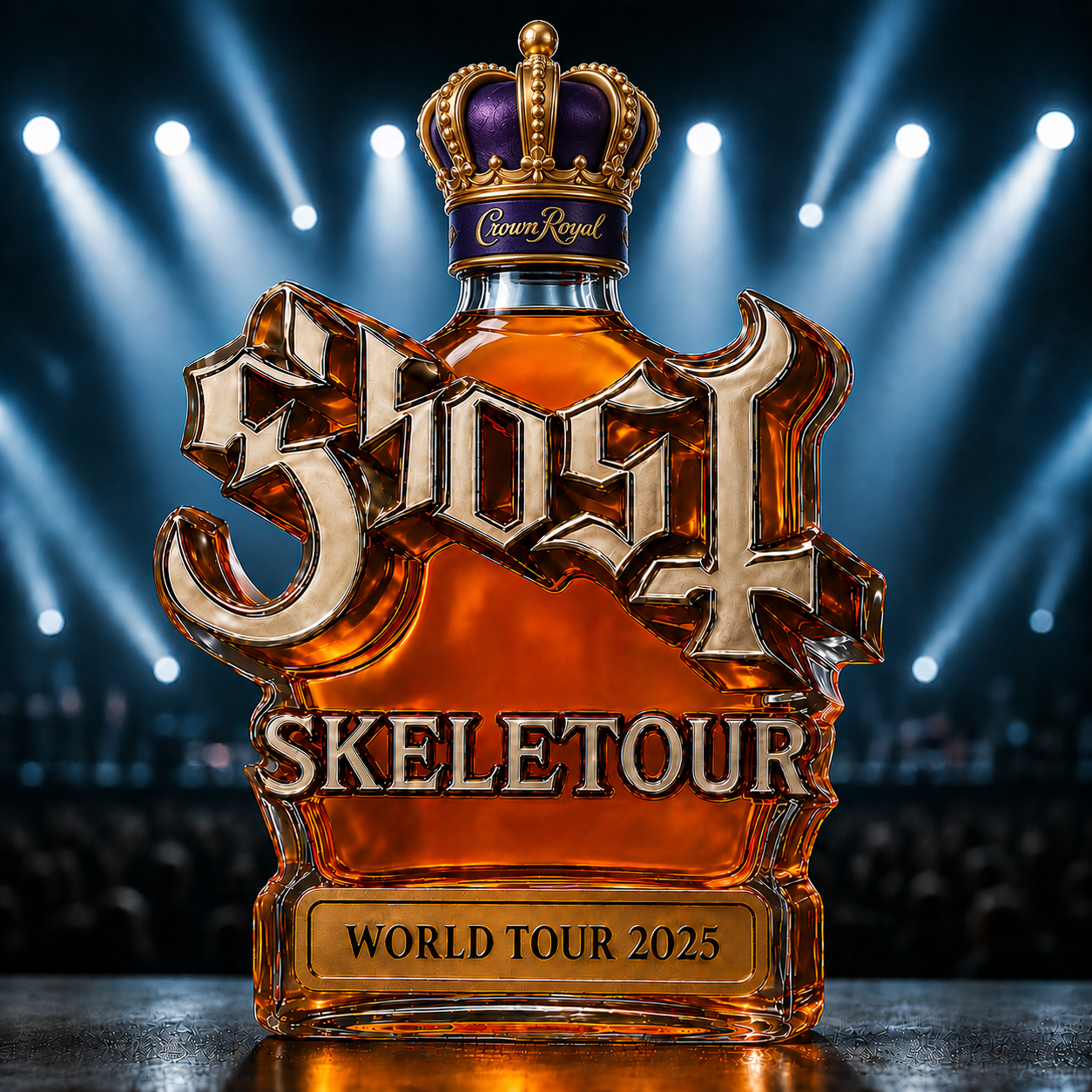 Ghost Skeletour World Tour 2025 Whiskey Bottle