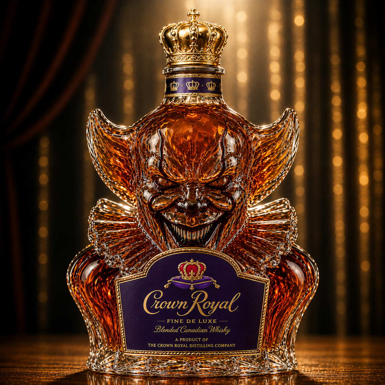 Clown Whiskey Bottle