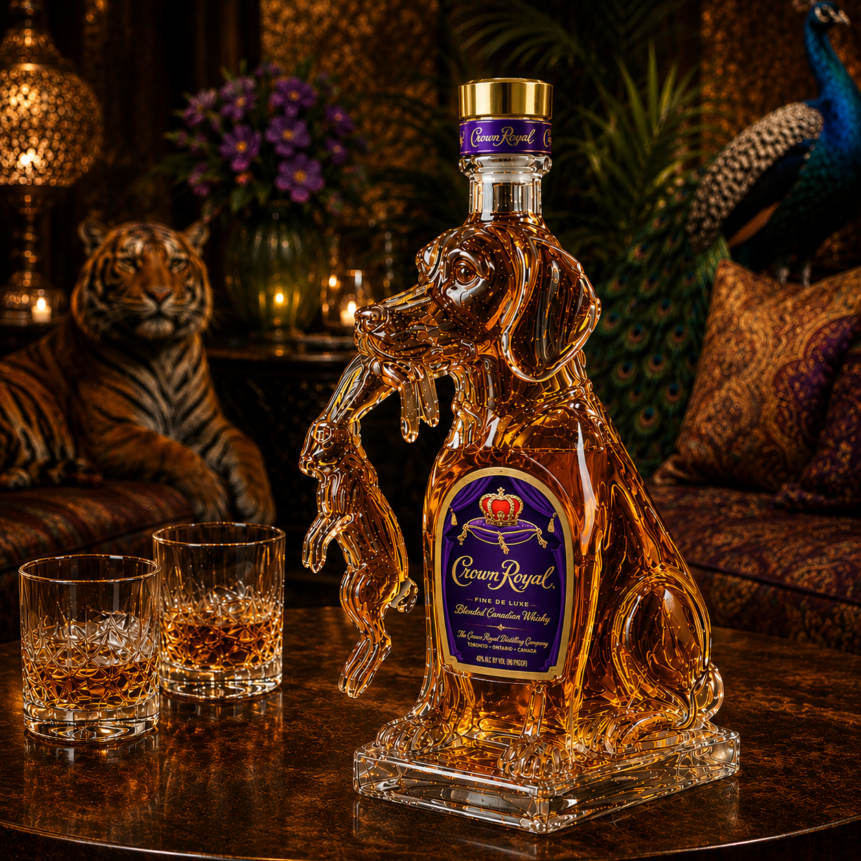 Hunting Dog Whiskey Bottle