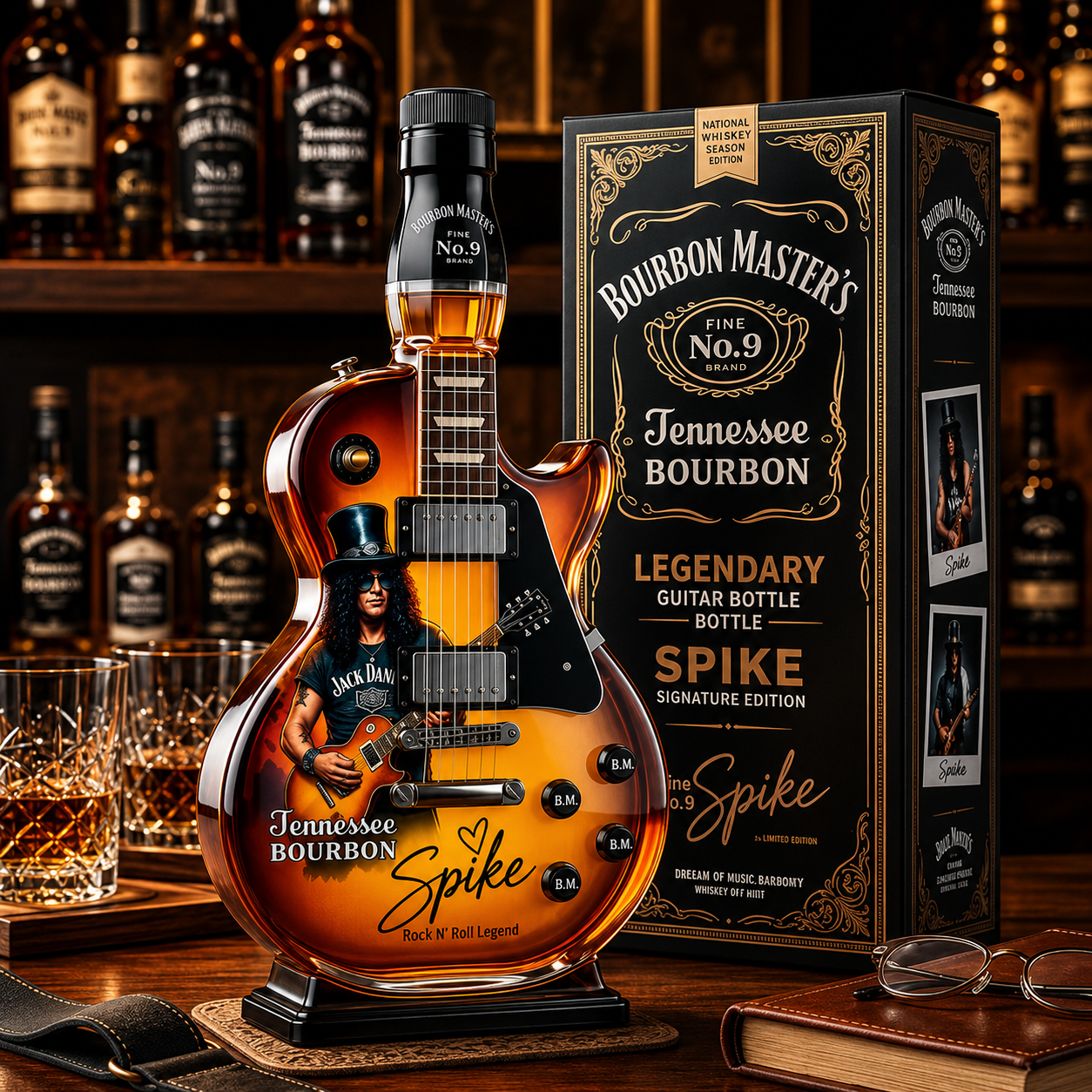 Vintage Guitar Figurine Whiskey Bottle