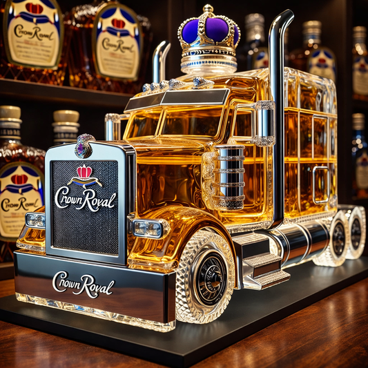 Semi Truck Whiskey Bottle