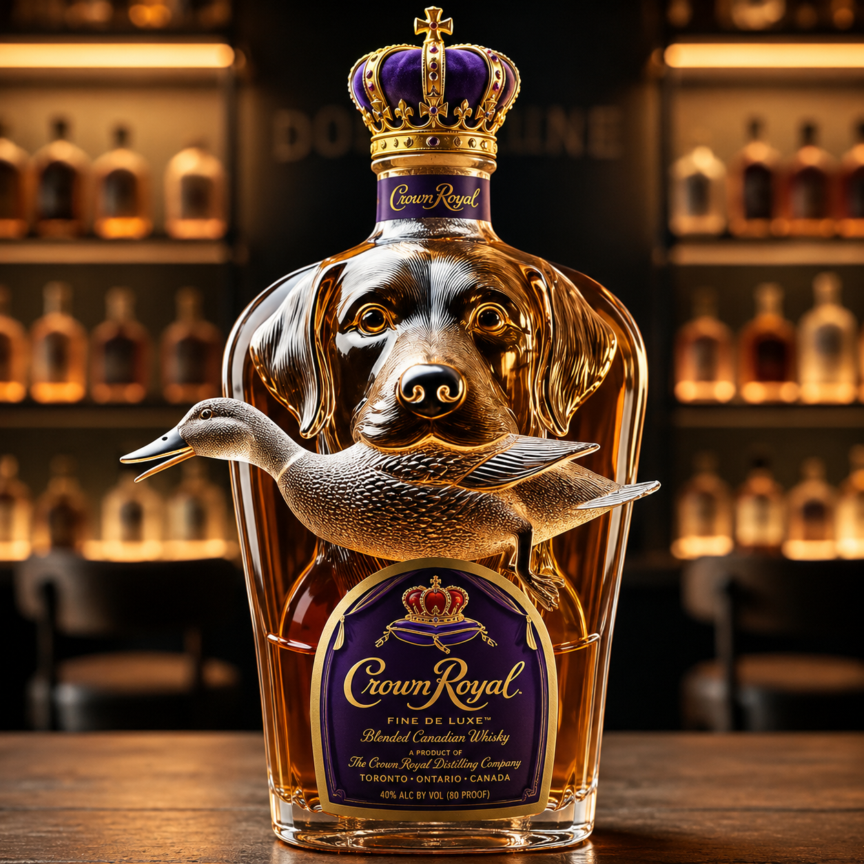 Hunting Dog Whiskey Bottle