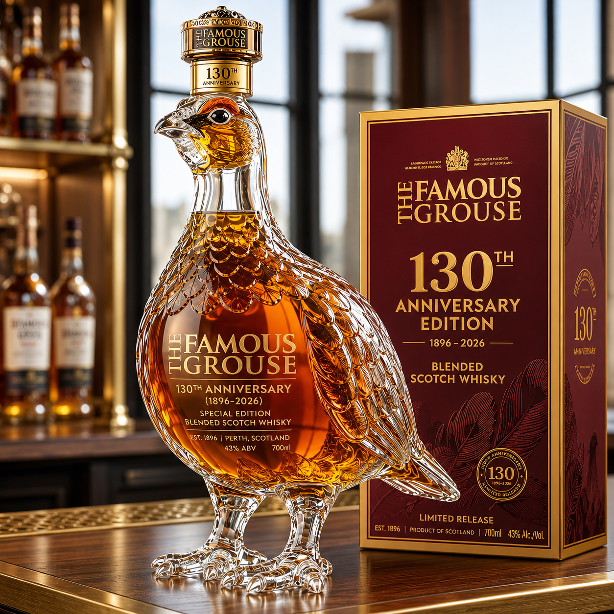 The Famous Grouse 130th Anniversary Edition Blended Scotch Whisky Bottle