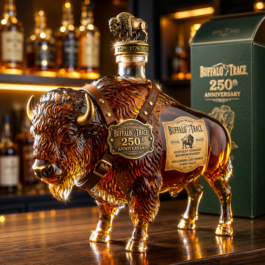 Buffalo Trace 250th Anniversary American Bison Whiskey Bottle
