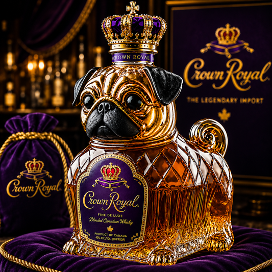 Pug Whiskey Bottle
