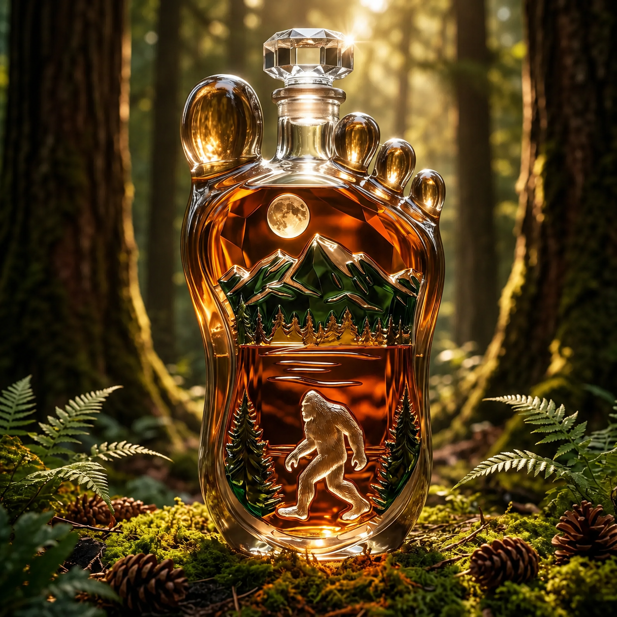Bigfoot Wilderness Whiskey Bottle