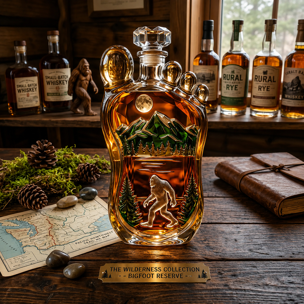 Bigfoot Wilderness Whiskey Bottle