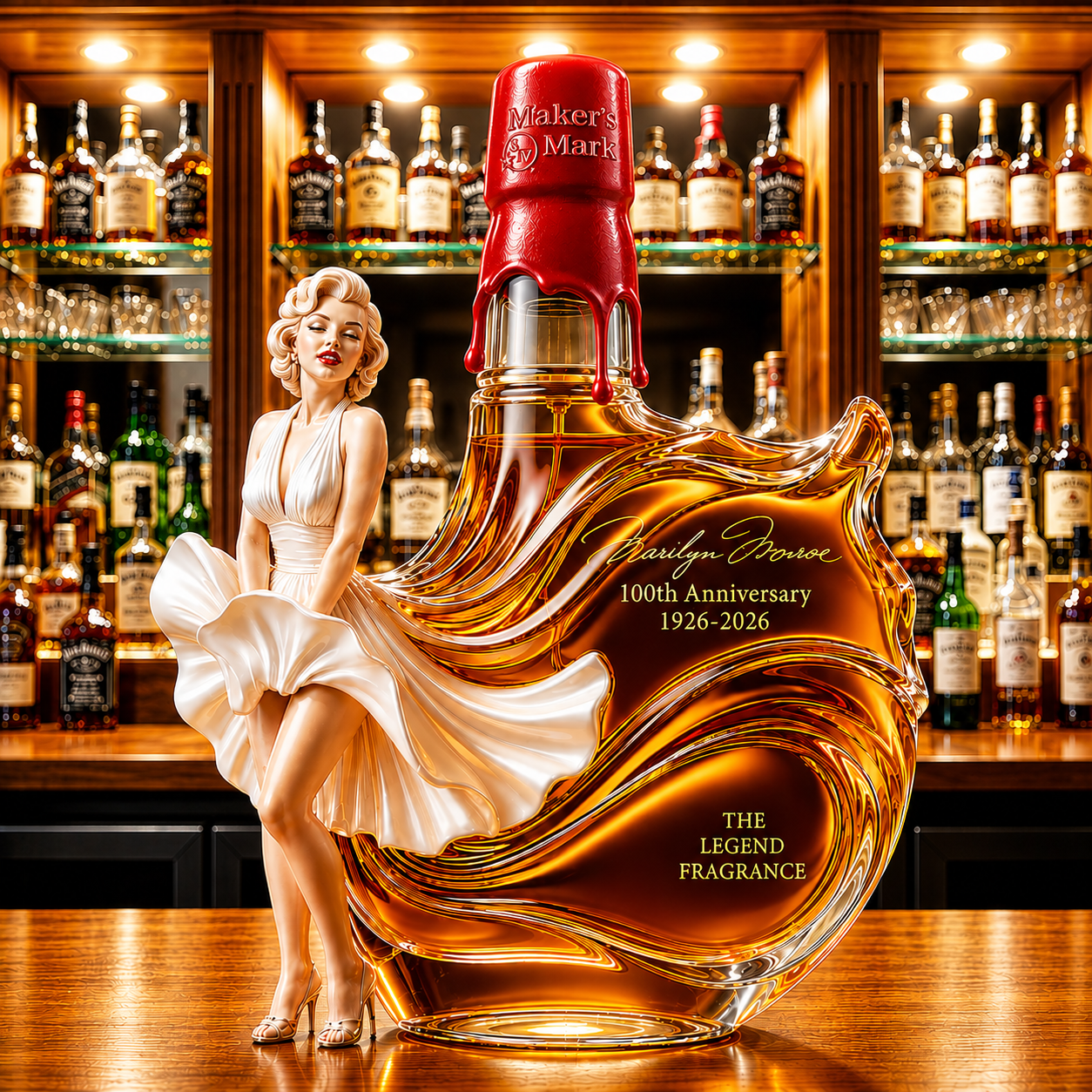 Marilyn Monroe 100th Anniversary Whiskey Bottle