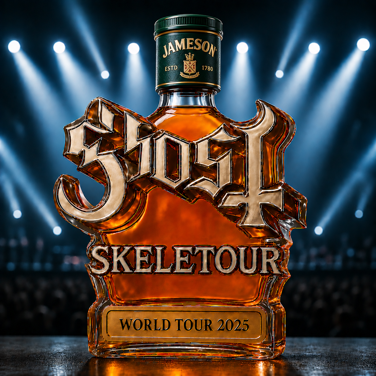 Ghost Skeletour World Tour 2025 Whiskey Bottle