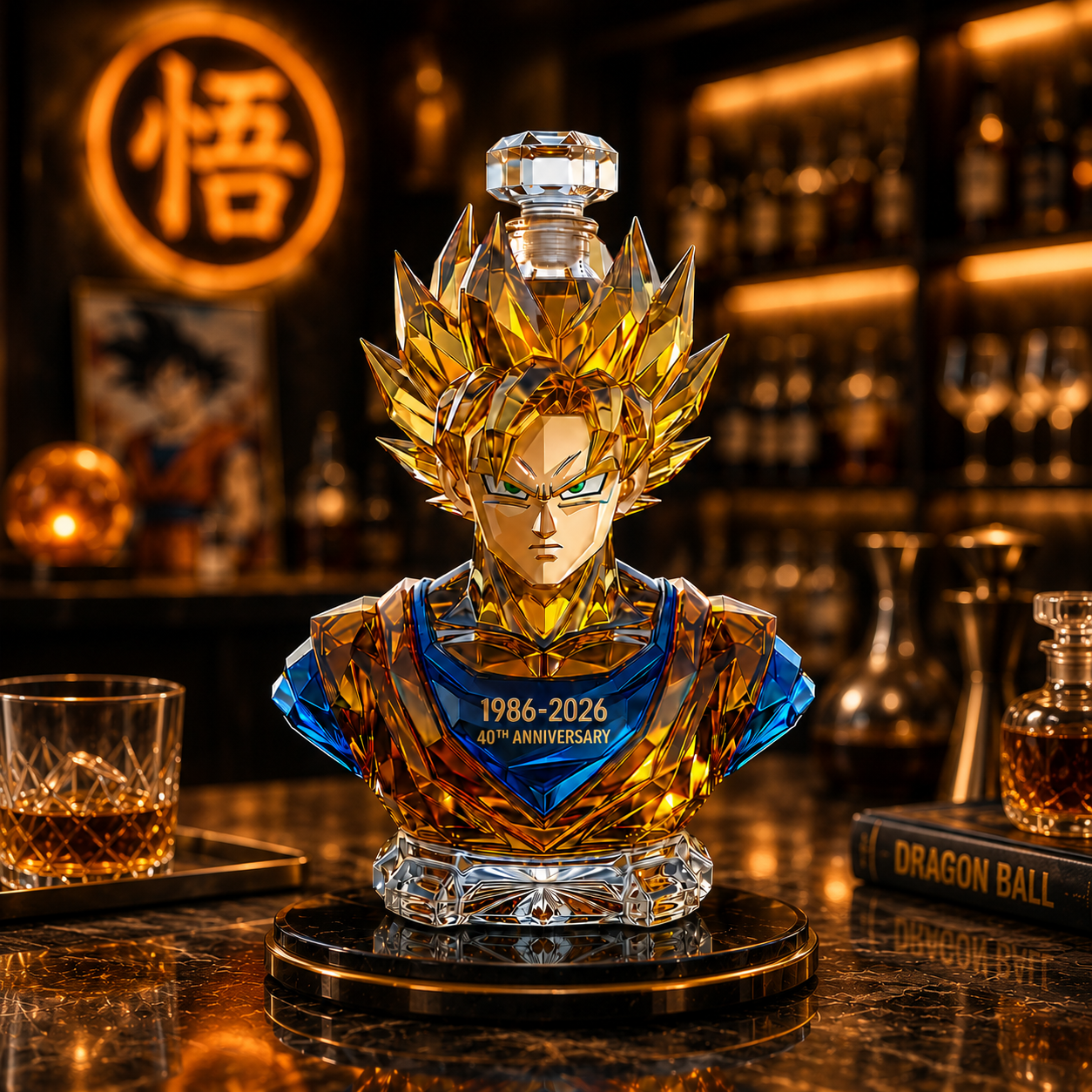 Goku 40th Anniversary Whiskey Bottle
