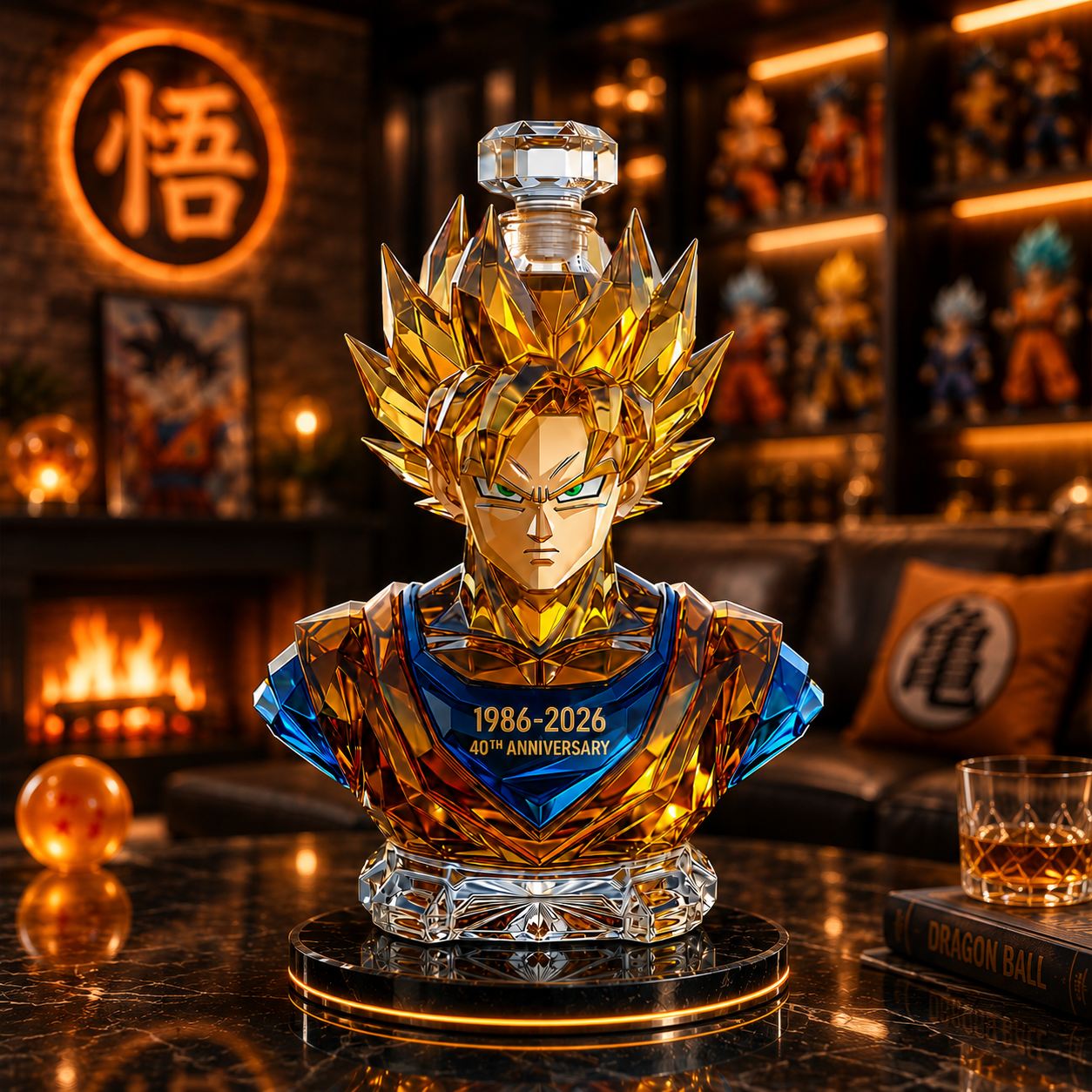 Goku 40th Anniversary Whiskey Bottle