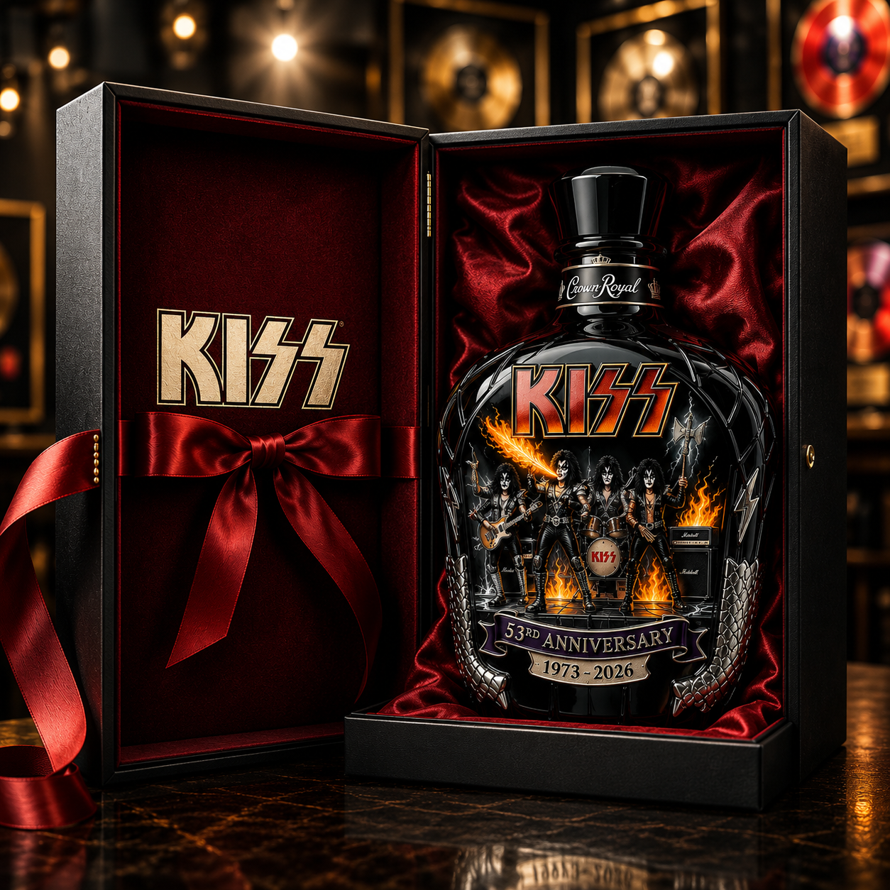 KISS 53rd Anniversary 1973–2026 Whiskey Bottle